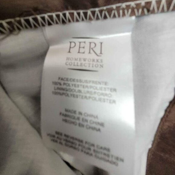 2 Brand New PERI Brown 24W x 84L Pinch Pleat Silk-like Feel Curtains - Picture 4 of 4